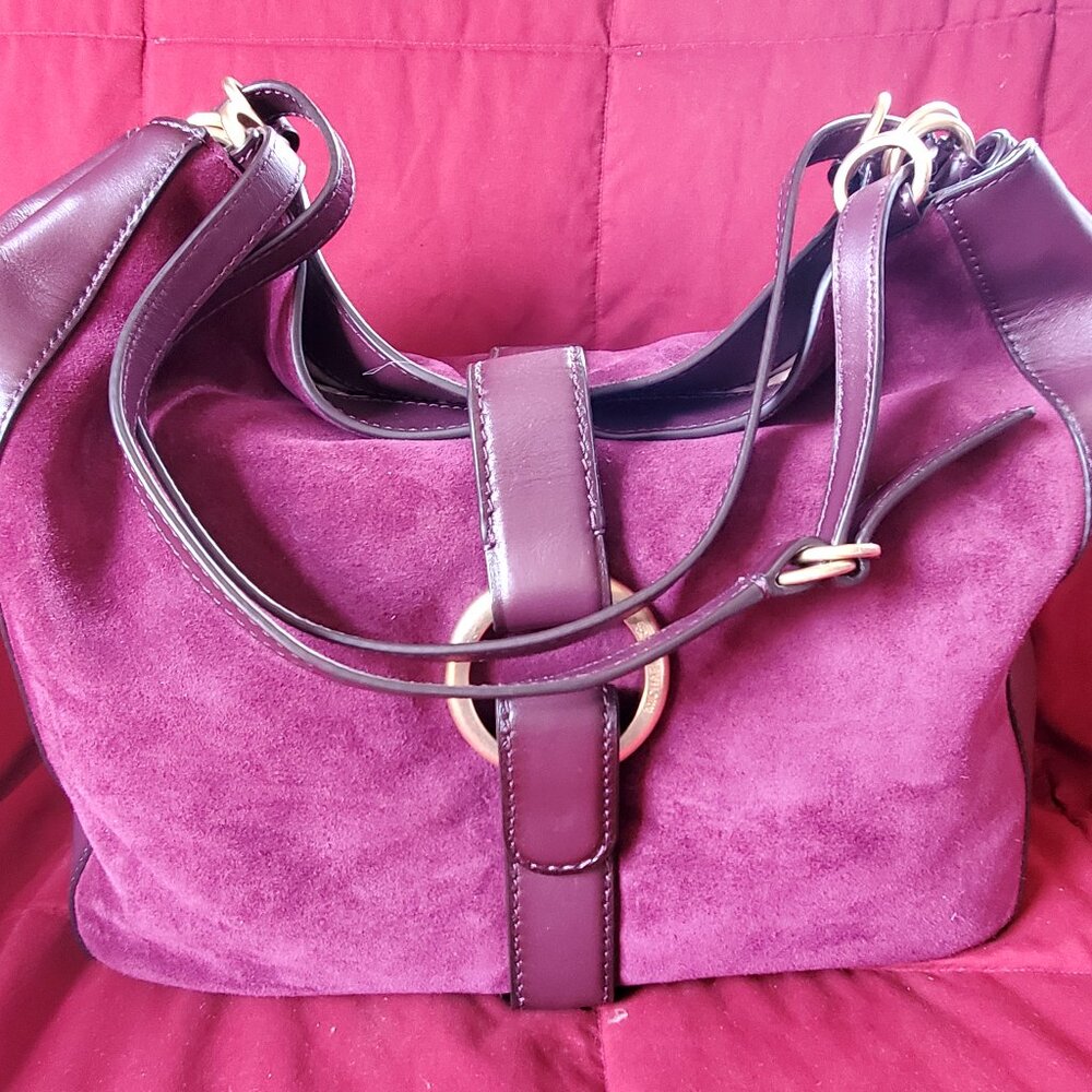 Michael Kors Quincy Large Suede and Leather Tote Bag